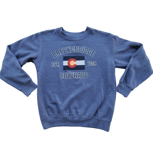 Breckenridge Colorado Blue Heather Sweatshirt sz S - Picture 1 of 6
